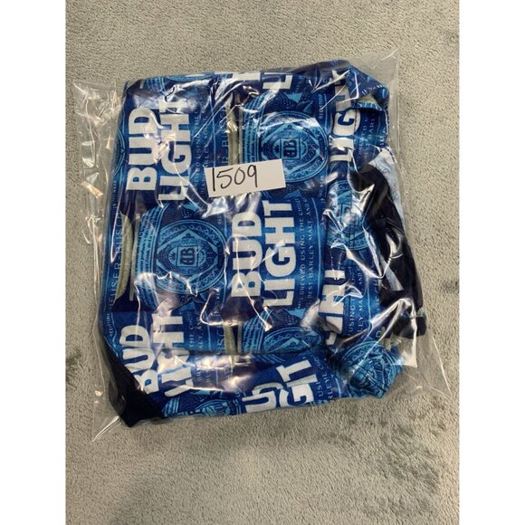 Bud Light Men's Medium Blue Tank Top Anheuser Busch 2017 Beer Summer Lake Day - Picture 7 of 7